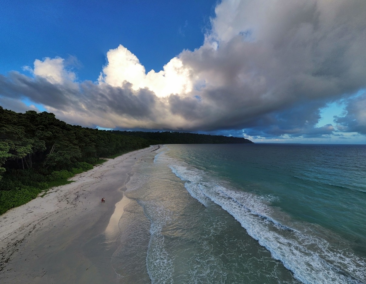 transparent blue beach in andaman